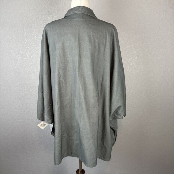 Cupcake International Lagenlook Oversized Jacket OS Cotton Cloud Sun Mountain - Picture 7 of 10